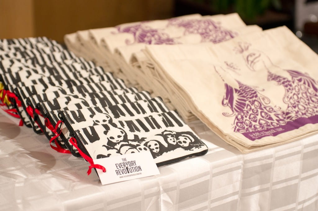 Pencil cases and tote bags