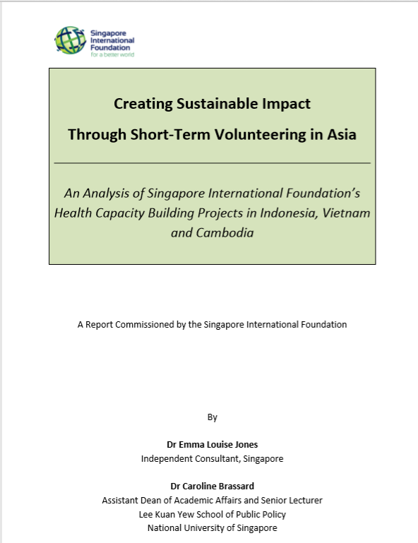 SIF Research Paper on Creating Sustainable Impact through Short-Term Volunteering in Asia