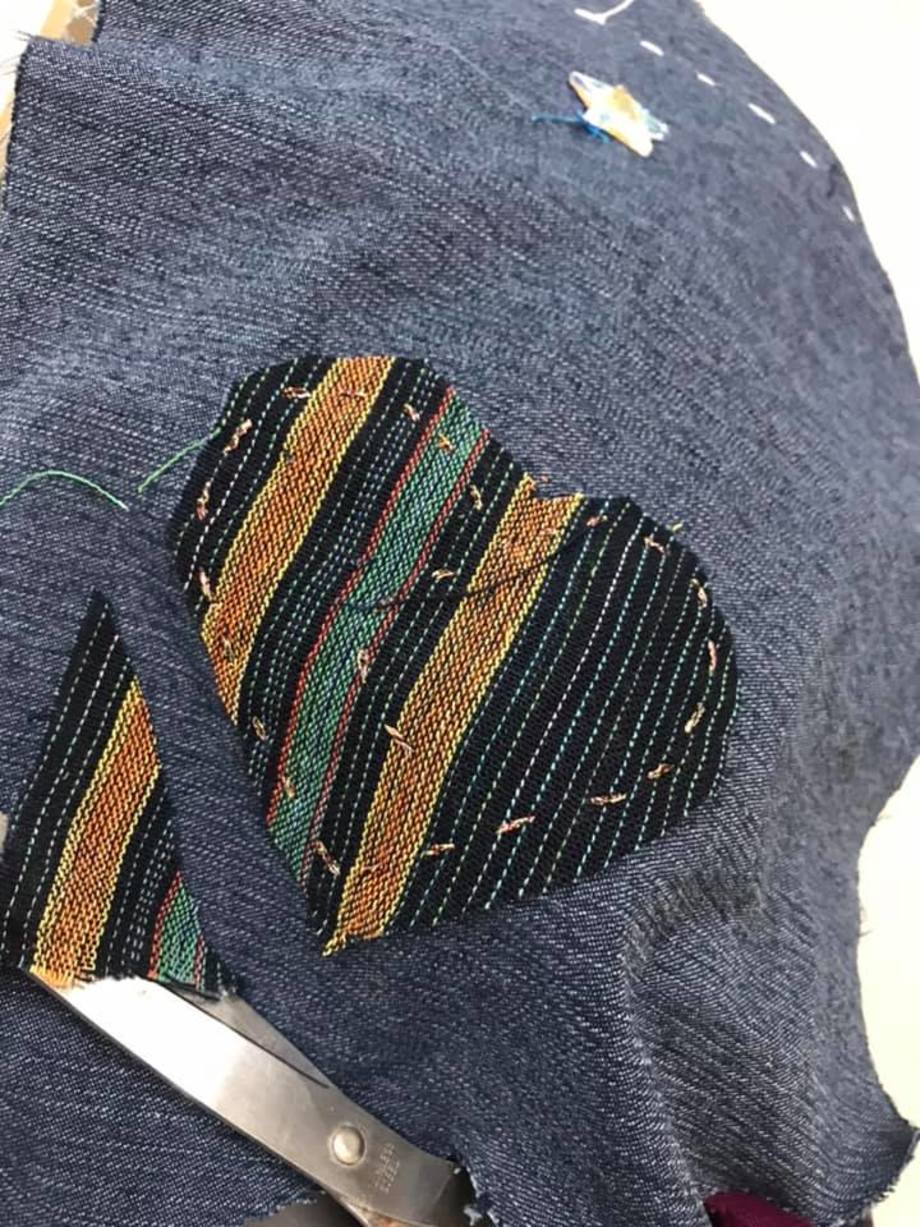 A work-in-progress patch by Singaporean artist, Jimmy Ong.