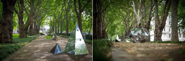 A shot of the exhibit at the Inner Temple Gardens.