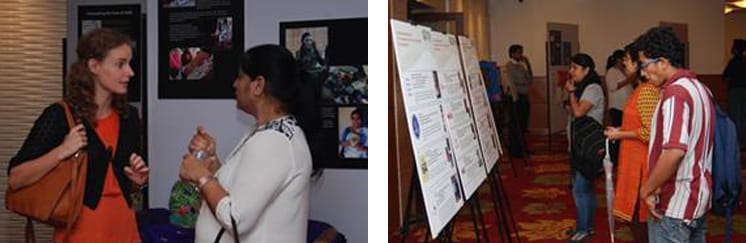 FOS viewing a series of art works created by children living with HIV under the Enhancing Case Management and Programme organised by the Singapore International Volunteers for Buds of Christ (left photo), and learning about our YSE changemakers’ ideas for a better world (right photo).