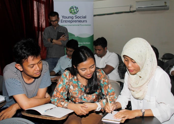 One of our 2014 YSE teams - Hejo Green Fertilizer, from Indonesia, applying new insights gained on their business model after an engaging and stimulating workshop on “Defining Social Entrepreneurship”, conducted by the Tata Institute of Social Sciences (TISS) - the first school of social work in India.