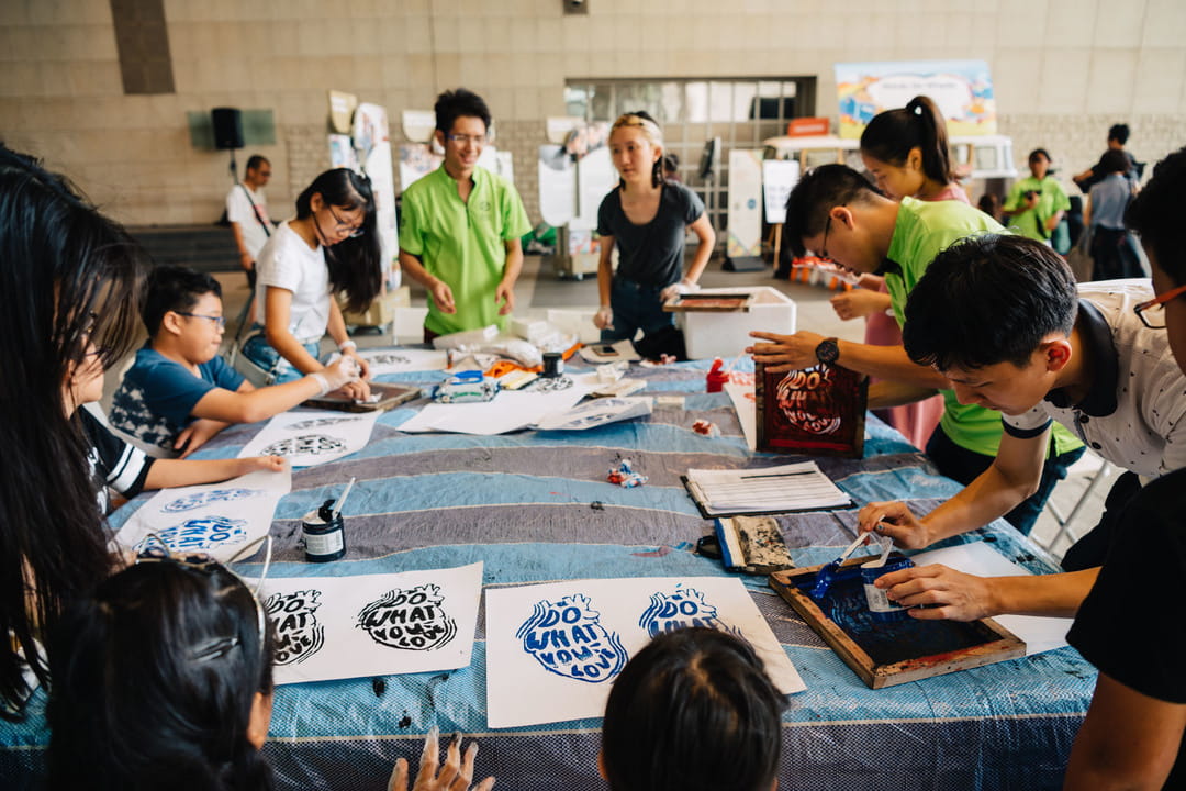 Another YSE alumni - Praxium - also conducted T-shirt Silkscreen Printing workshops for youth aged 10-16 to communicate how a simple skill like this can be extremely useful in preparing them for the uncertain future, and possibly even help them discover what career aspirations they might actually have. 