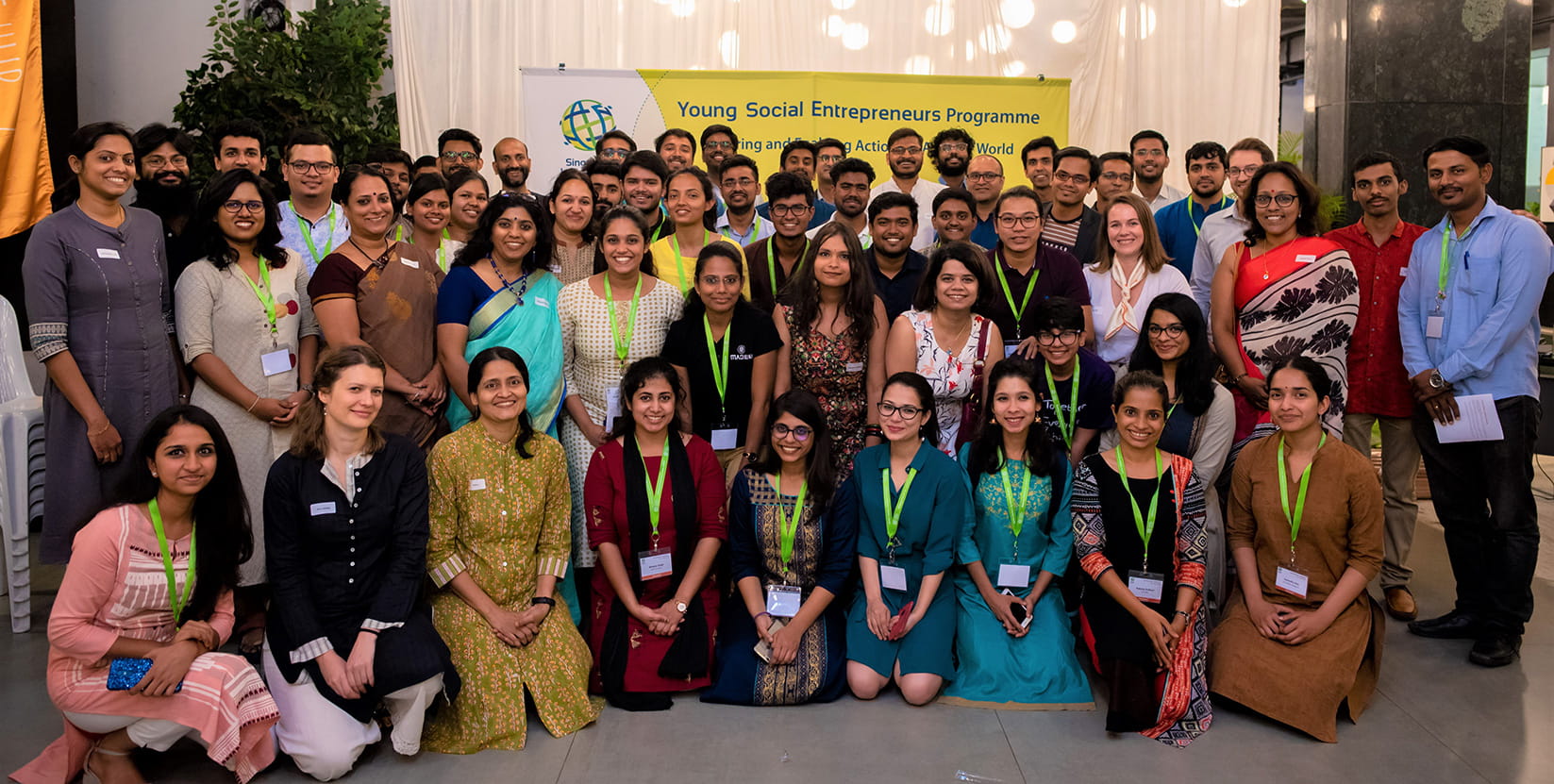 24 mentors from Singapore and India pose for a group photo with the YSEs during the Business Clinic session, where the changemakers received one-on-one mentorship from leaders in the startup ecosystem, including Ashoka Fellows, impact investors and professionals from SAP and various accelerator programmes. Sharing her thoughts on the mentorship sessions, YSE Bhavya Singh from Built Empathy said, "Our Singaporean mentors and organisers are such warm people, I've already developed a kinship for Singapore even