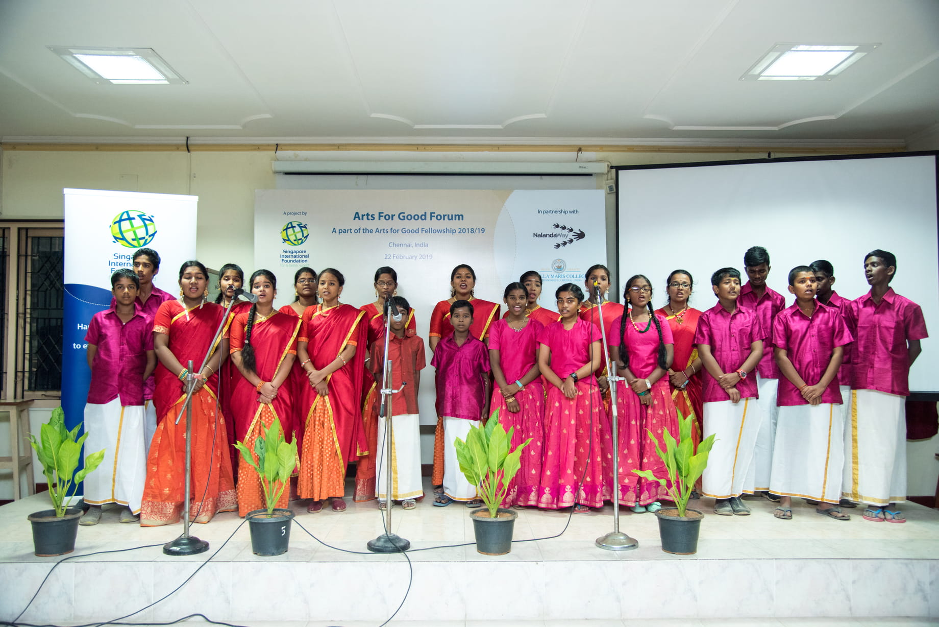 The Arts for Good Forum concluded with a finale performance by the Chennai's Children Choir, an initiative of NalandaWay Foundation