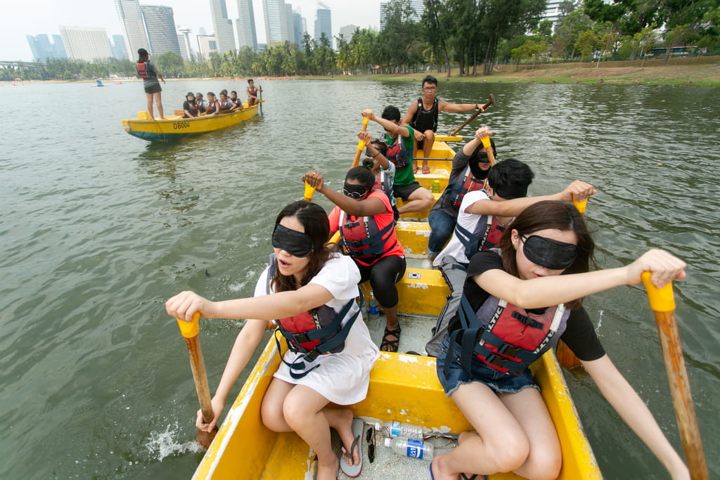 The key opinion leaders grew in their understanding of the challenges of the visually and hearing impaired faced when they participated in a blind and deaf dragon boat race.