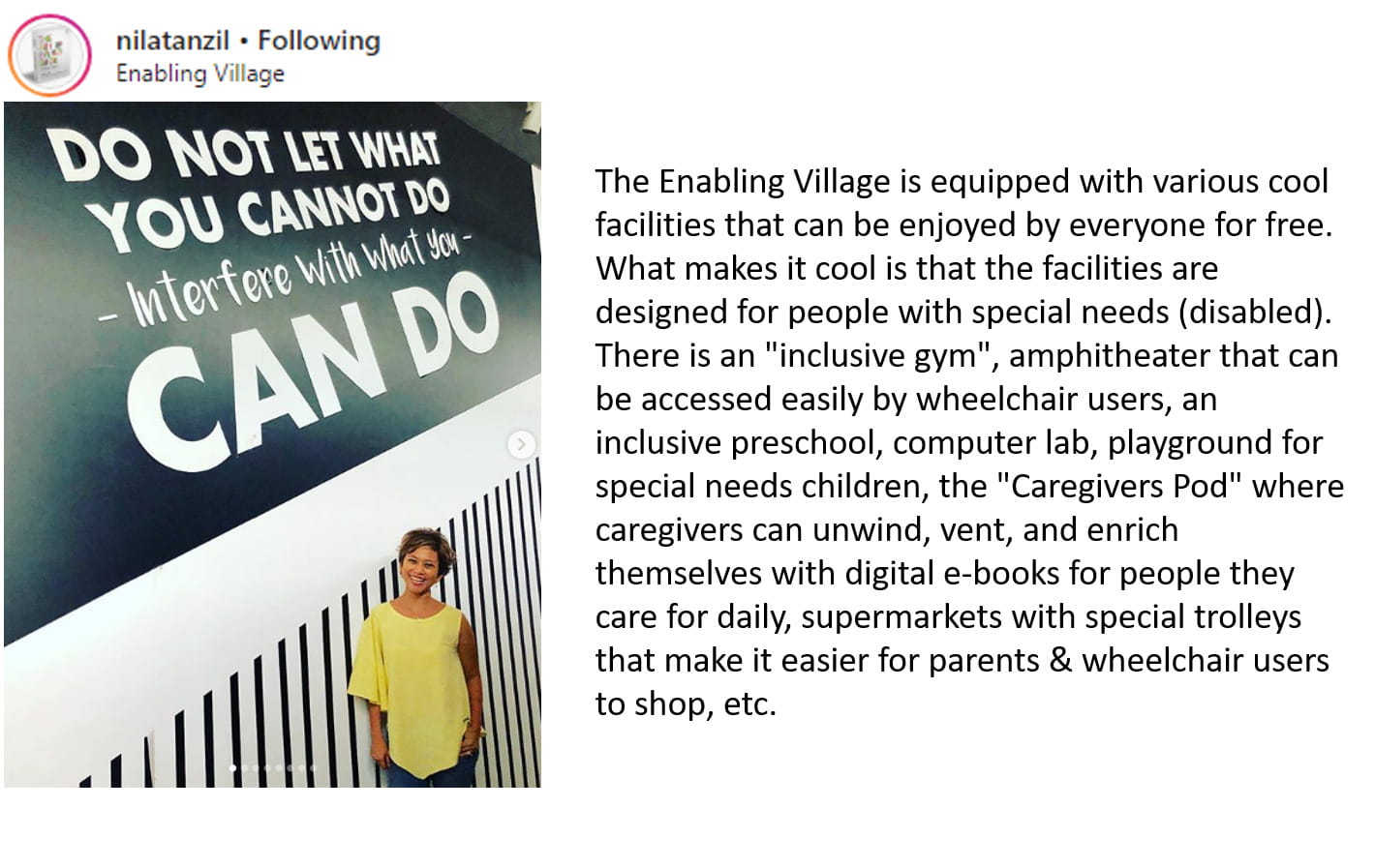 Nila Tanzil, from Indonesia on the Enabling Village.