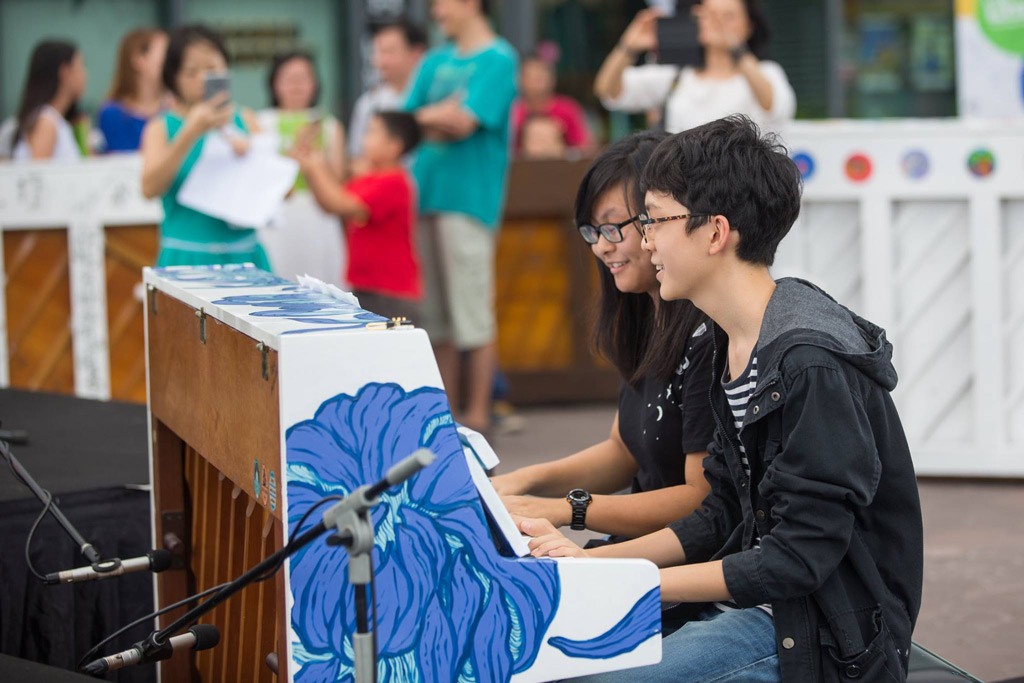 The Playtent &amp; Singapore International Foundation present Play Me, I’m Yours in Singapore with the pianos available to play until 6 April 2016. 25 donated pianos, decorated by 25 local artists working with 25 different Social Welfare Organisations, have been located in parks, housing estates and public spaces for ALL to play and enjoy for 25 days.