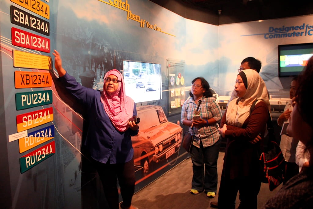 The journalists went for a guided tour at the Land Transport Authority (LTA)’s Transport Gallery to learn about how the agency is working to create an efficient and sustainable public transportation system to meet evolving public needs.