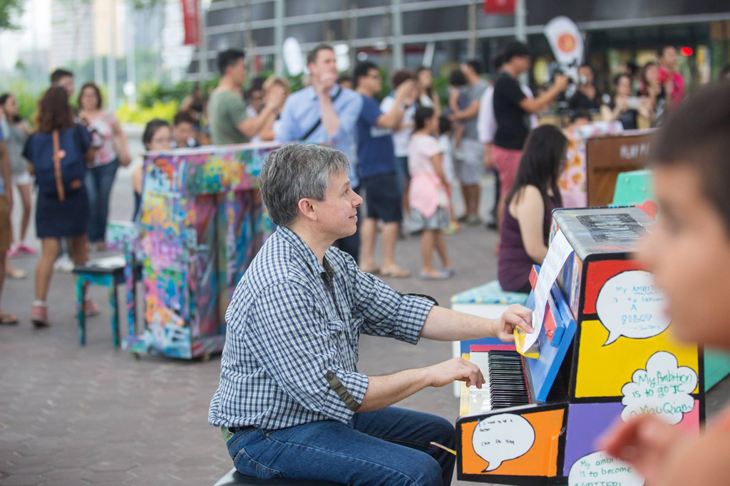 The Playtent & Singapore International Foundation present Play Me, I’m Yours in Singapore with the pianos available to play until 6 April 2016. 25 donated pianos, decorated by 25 local artists working with 25 different Social Welfare Organisations, have been located in parks, housing estates and public spaces for ALL to play and enjoy for 25 days.