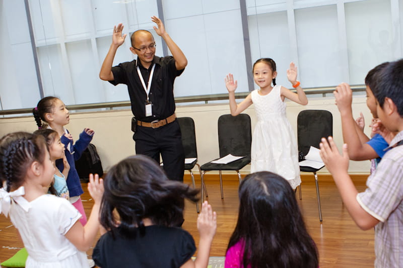 These children are encouraged to interpret what our friends have shared with their Singapore experience