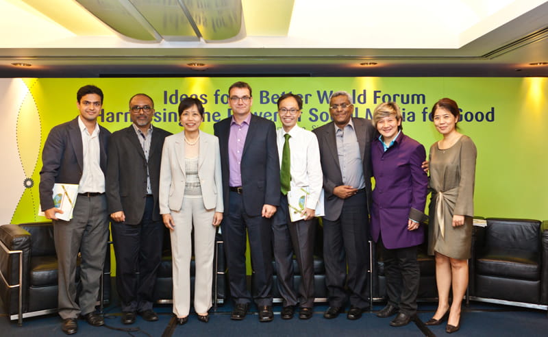 (From left) Mr Aseem Thakur; Dr Cherian George; Ms Euleen Goh, SIF chairman; Mr Andy Ridley; Mr Walter Lim; Mr Augustine Anthuvan; Ms Elim Chew; and Ms Jean Tan, SIF Executive Director