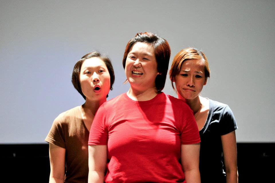 Through movement, sound and cloth, Tapestry actors spontaneously
