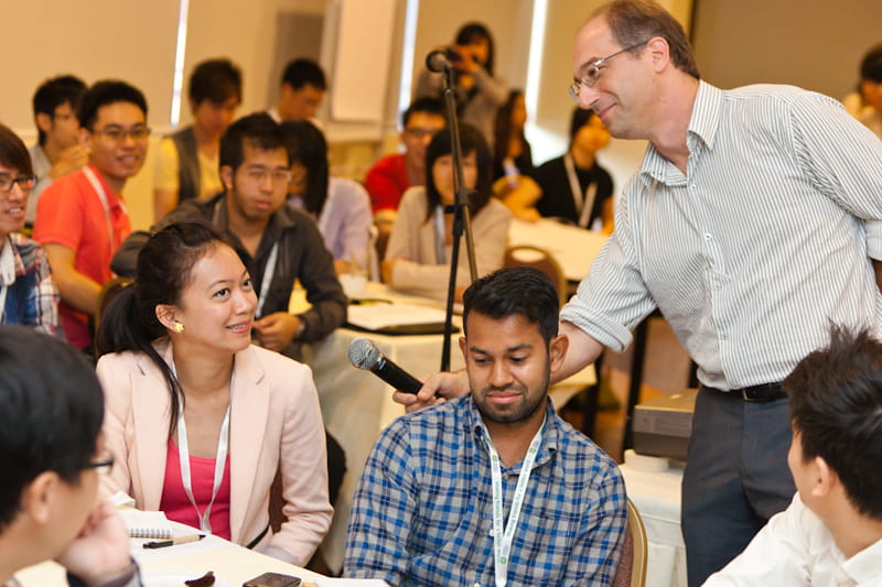Executive Director of Ashoka Singapore, Chris Cusano, interacts with participants, sharing the fundamentals of social entrepreneurship