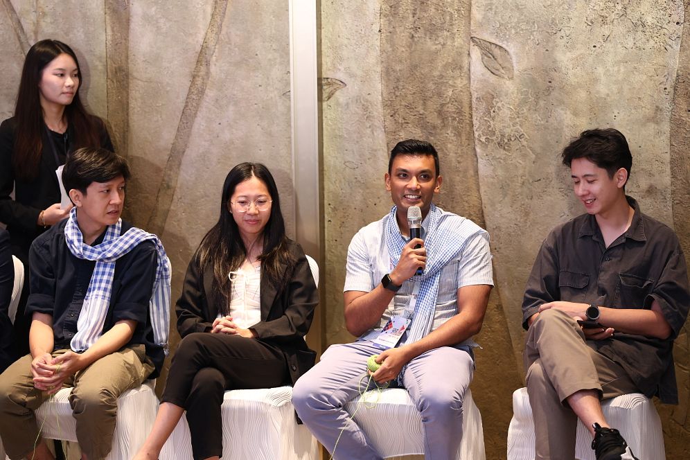Reuban Manokara (second from right) participating in one of AYF 2025’s workshops on social cohesion.