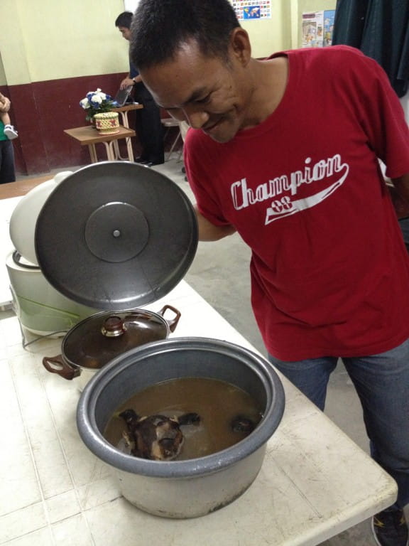 Every part of it was cooked and we feasted for two nights.