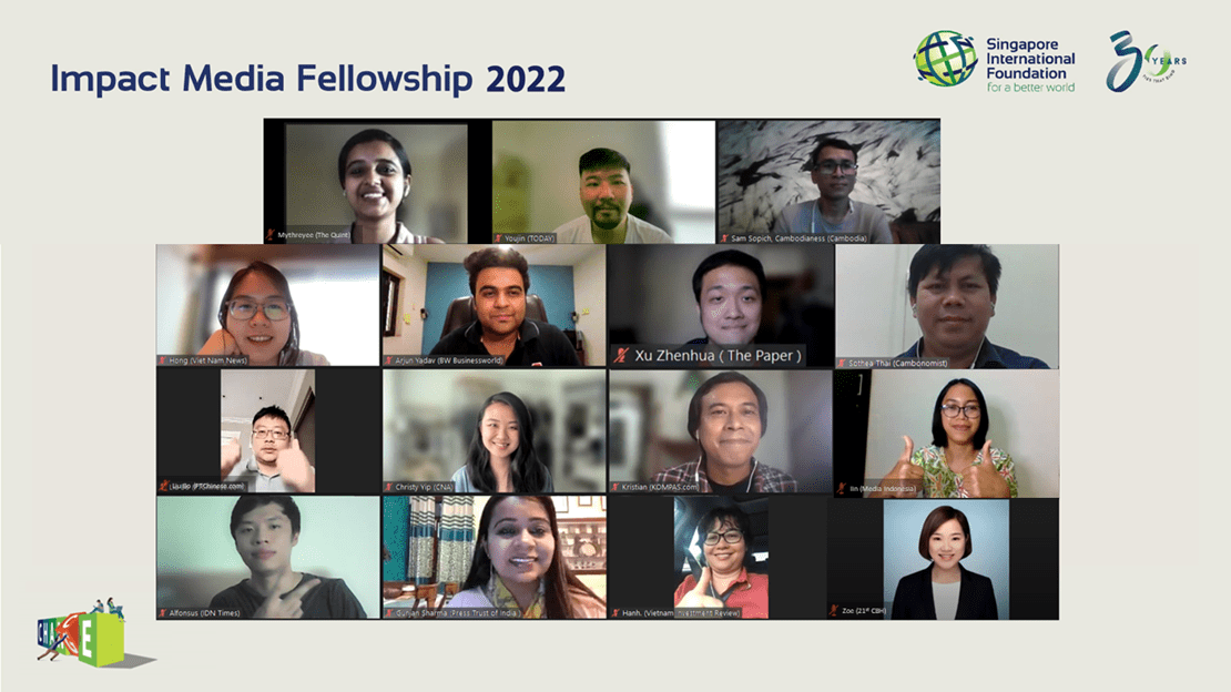 Impact Media Fellowship 2022 brought together a new cohort of 15 changemakers from the media industry in Cambodia, China, India, Indonesia, Singapore, and Vietnam.