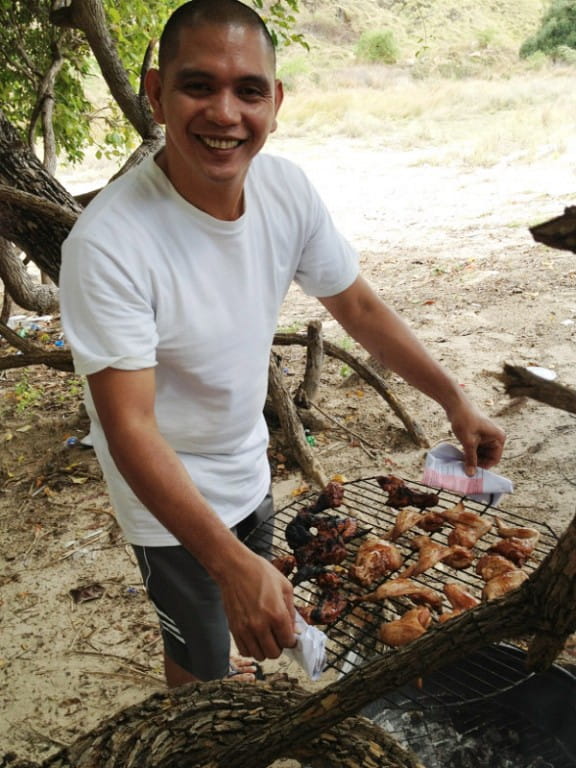 Barbeque at the beach: On days off, members of the Agape Baptist Church (which the Agape school is under) take me with them on outings.