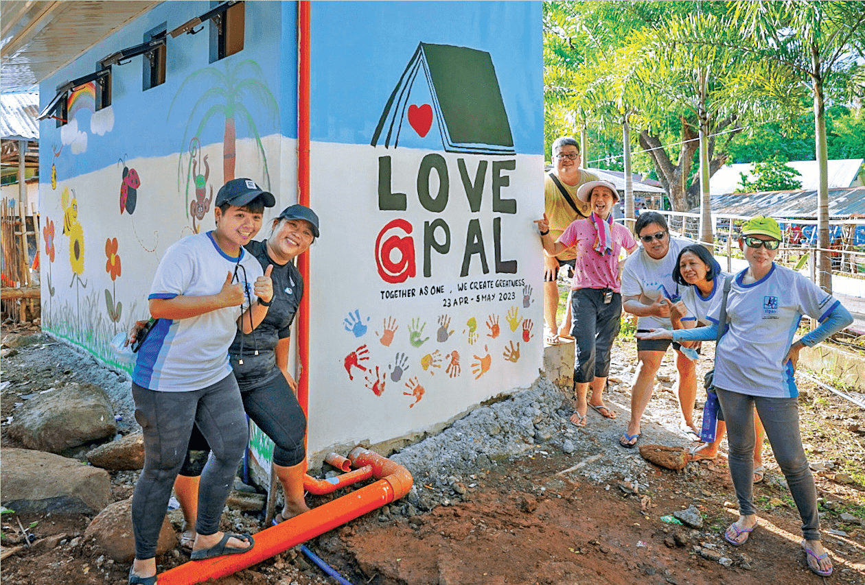 In Pangasinan province of the Philippines, Love Pal Cafe volunteers helped to build toilets, water tanks and rain water collectors, in addition to conducting educational hygiene classes for rural children and organising medical camps.