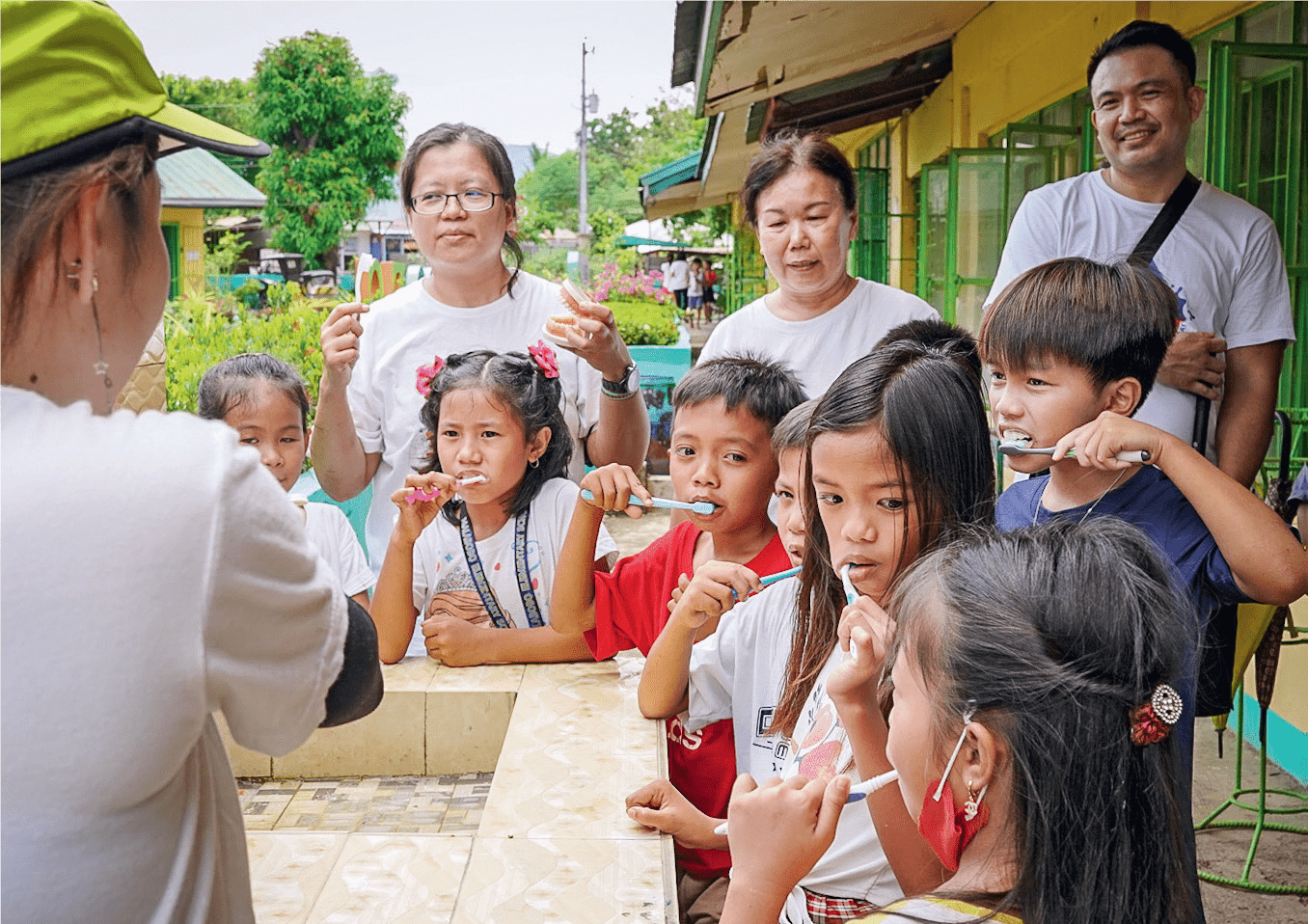 Children in the Philippines’ Pangasinan province were engaged through hygiene classes by Love Pal Cafe volunteers that included healthcare professionals.