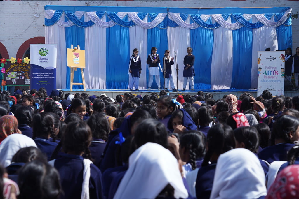 A4G Fellows worked with youths from non-profit group Slam Out Loud, to put together a spoken word performance for more than 500 students centred on their collective voices of “What do I want to tell the world”