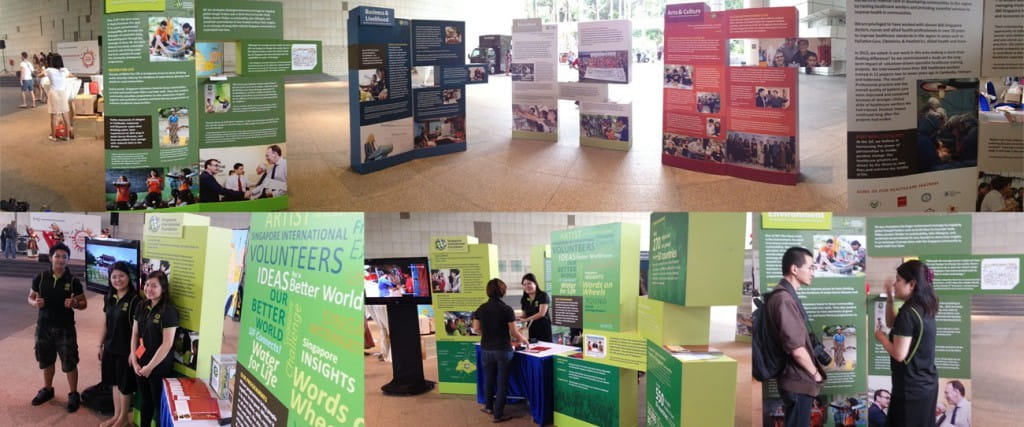 SIF staffers enjoyed sharing about SIF’s work with both Singaporeans and members of the international community, at the SIF booth.