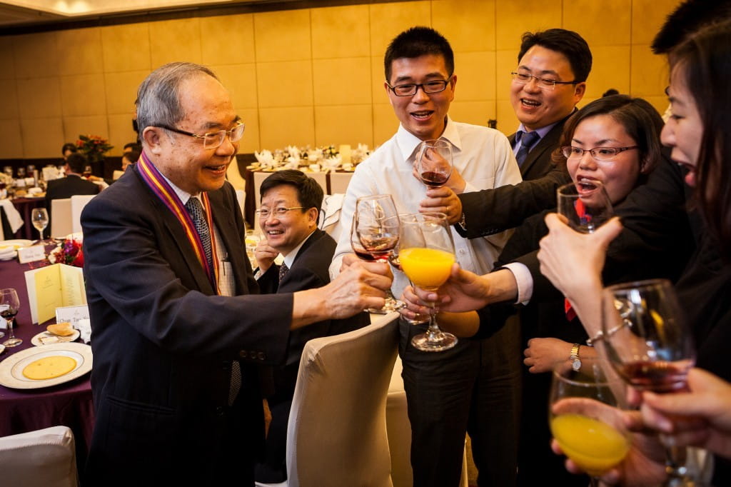 YBA participants congratulating Professor Cham for receiving the Magnolia Award.