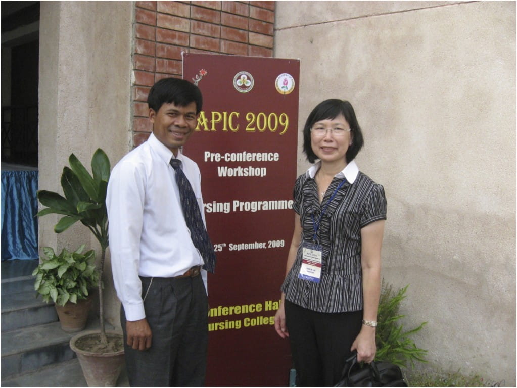 Khem Chanthorn and Pang Nguk Lan during the APIC pre-conference workshop
