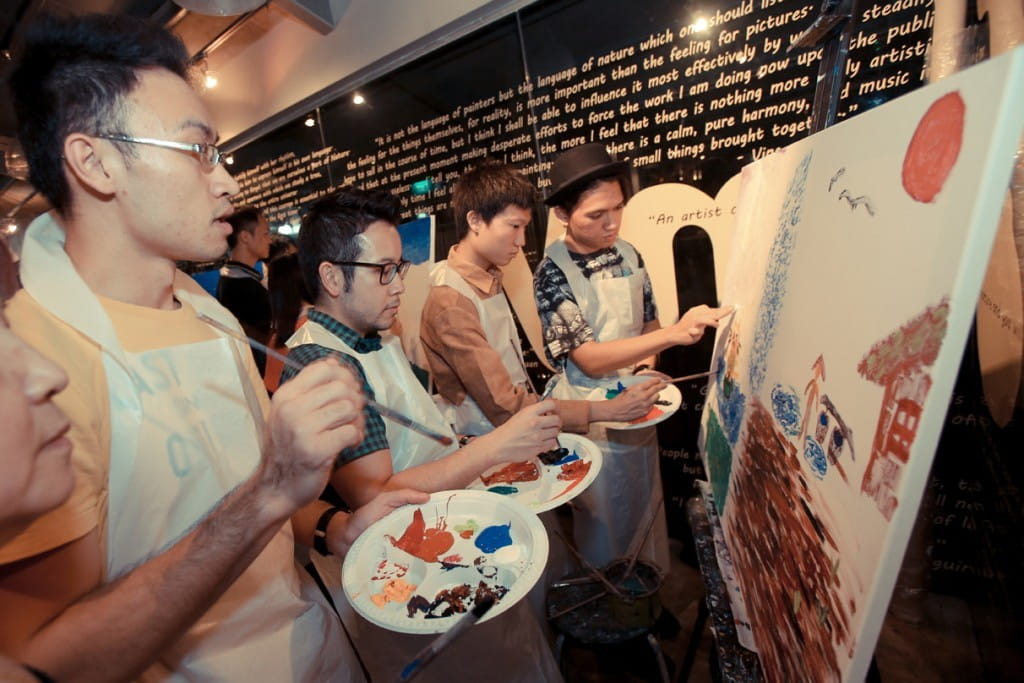 Vincent Pang (first from left) was a team leader on a recent Water for Life volunteer trip to Cambodia. Inspired by his experience there, he gathered some of his team (called Team PASSION) and took part in an outreach programme on Singapore World Water Day, organised by the PUB at Jurong Lake in March.