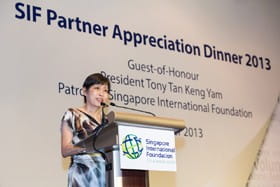 At the Partner Appreciation Dinner 2013, SIF Chairman Euleen Goh honoured each and every partnership, recent or long-standing, to thank them for choosing to journey alongside us in our common goal of building a better world.