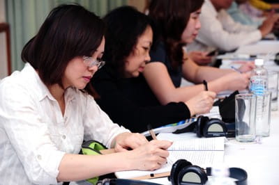 Participant at the SIF-ULSA Social Work Seminar, held to discuss the progress and learnings acquired from the SIF Social Work Training Project in Hanoi (2010 - 2012).