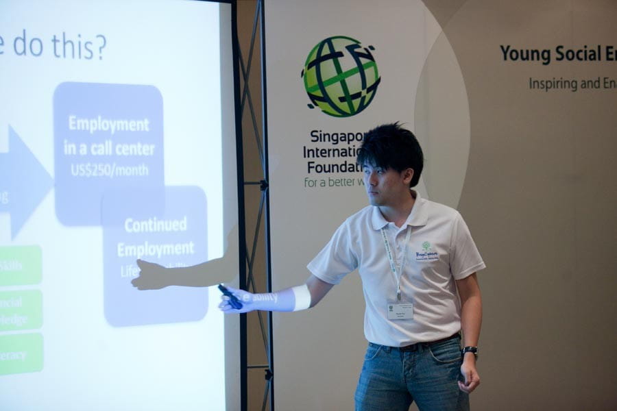 At the end of the pitching forum, four YSE groups emerged winners and each group were awarded S$10,000 in seed funding