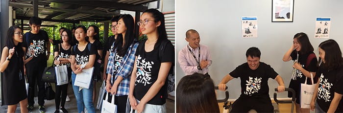 (From left): Representatives from SG Enable, take the participants on a tour around The Enabling Village where they experienced how design, technology and the arts can enable access for persons with disabilities and create an inclusive society.