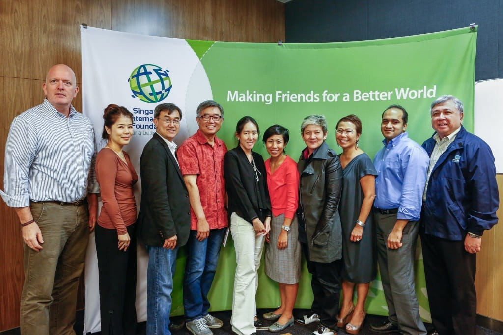 Judges and partners include (from left) INSEAD Affiliate Professor Paul Kewene-Hite, SIF Executive Director Jean Tan, Ashoka Fellow and World Toilet Organisation Founder Jack Sim, Stephen Lim, Yuhyun Park, apV Executive Director Ng Song Wah, Elim Chew, SIF Governor Karen Ngui, McKinsey & Company Associate Principal BV Vaidyanath and apV Chairman Keith Chua.