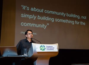 Mr. Eko Prawoto, speaking at the Ideas for a Better World Forum: HeART of Sustainable Living